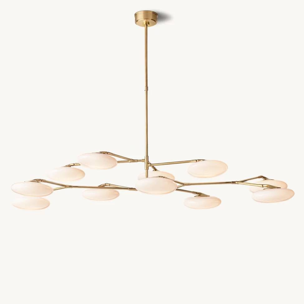 Sylvaine Frosted Glass Two-Tier Chandelier