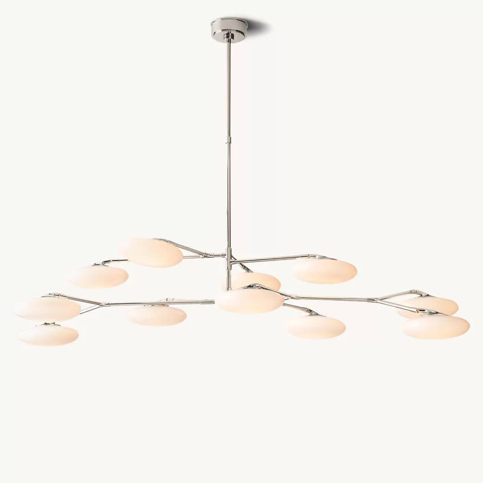 Sylvaine Frosted Glass Two-Tier Chandelier