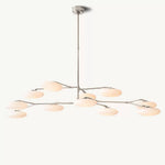 Sylvaine Frosted Glass Two-Tier Chandelier 65"