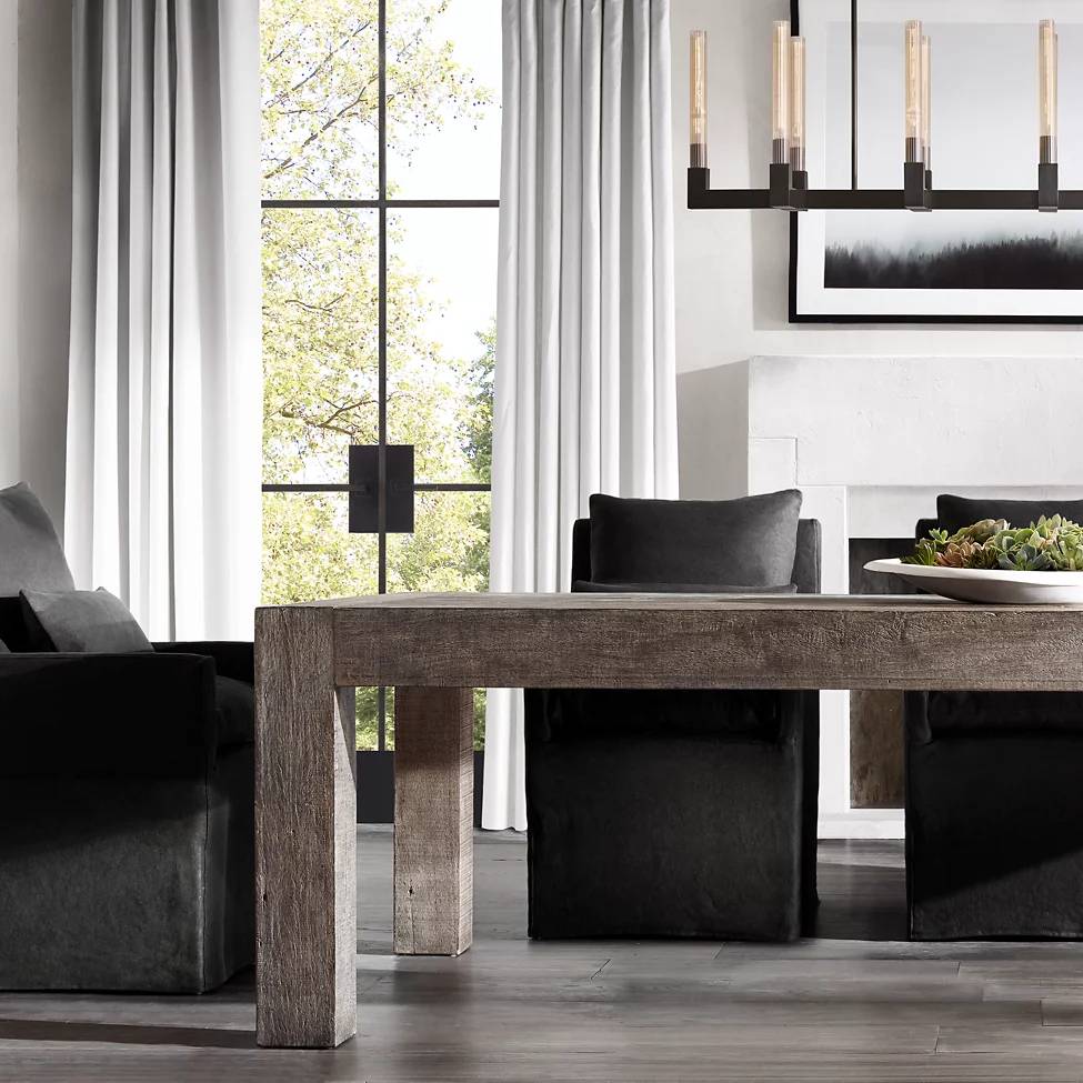 Cannele Ribbed Glass Linear Chandelier 67"