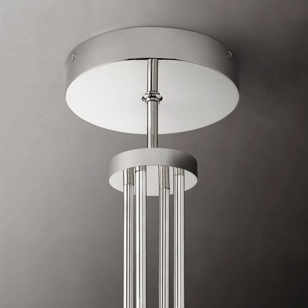 Cannele Ribbed Glass Round Chandelier 36"