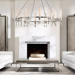 Fontanelle Vintage Glow Round Chandelier 58"