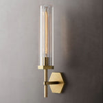Lambert Hexagonal Glass Wall Sconce