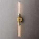 Lambert Hexagonal Glass Double Wall Sconce