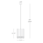 Vallon Etched Glass Pendant Light