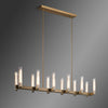 Vallon Etched Glass Linear Chandelier 60"