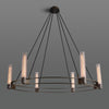 Vallon Etched Glass Round Chandelier