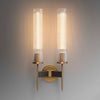 Vallon Channel Glass Double Wall Sconce