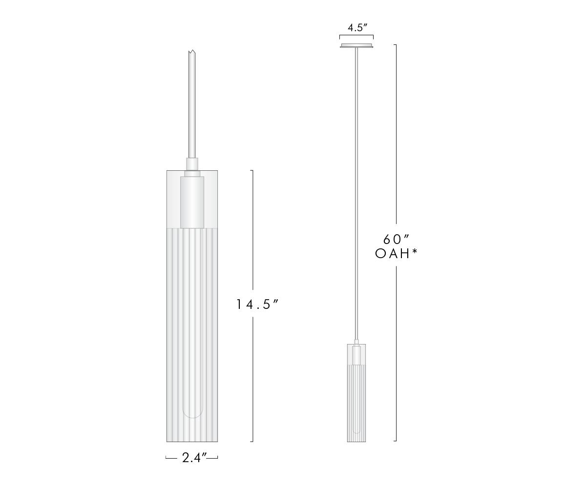 Vallon Channel Glass Pendant Light