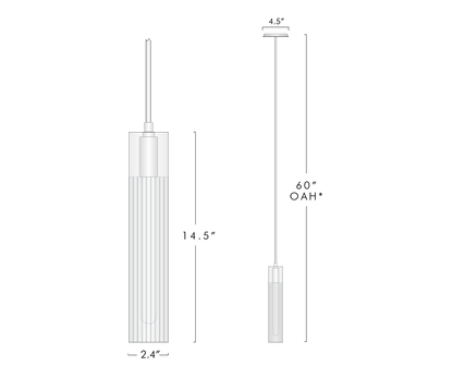 Vallon Channel Glass Pendant Light