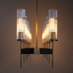 Vallon Channel Glass Linear Chandelier 47"