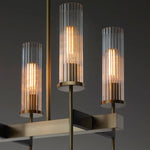 Vallon Channel Glass Linear Chandelier 60"