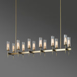Vallon Channel Glass Linear Chandelier 60"