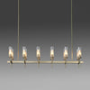 Vallon Channel Glass Linear Chandelier 60"