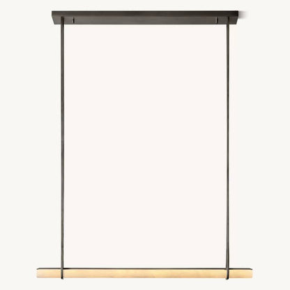 Audubon Sculpt Alabaster Single Bar Linear Chandelier