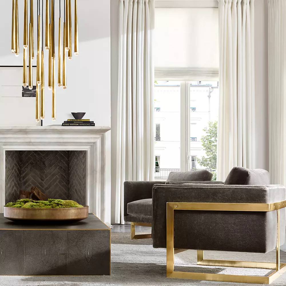 Aquitaine Faceted Cluster Round Chandelier 24"