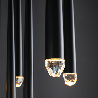 Aquitaine Faceted Cluster Round Chandelier 48"