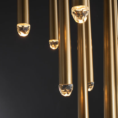 Aquitaine Faceted Cluster Round Chandelier 30"