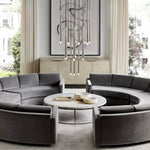 Aquitaine Faceted Cluster Round Chandelier 30"
