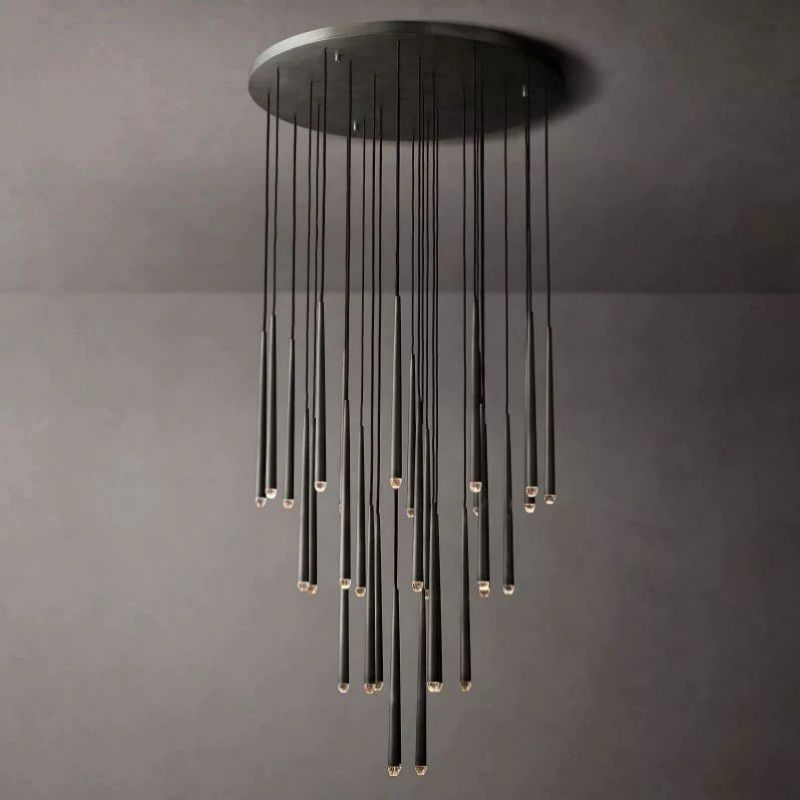 Aquitaine Faceted Cluster Round Chandelier 48"