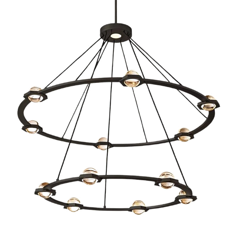 Eclatant Celestial Orbit Two-Tier Round Chandelier 48"