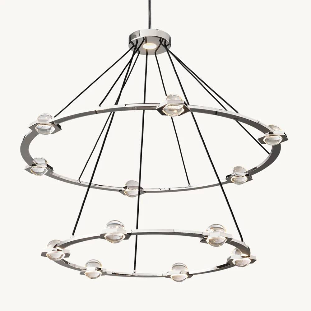 Eclatant Celestial Orbit Two-Tier Round Chandelier 48"
