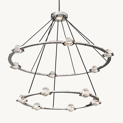 Eclatant Celestial Orbit Two-Tier Round Chandelier 48"