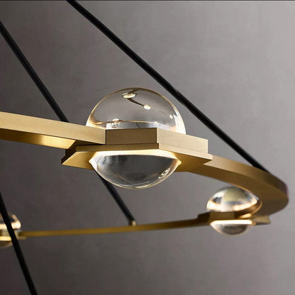 Eclatant Celestial Orbit Two-Tier Round Chandelier 48"