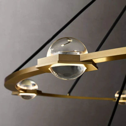 Eclatant Celestial Orbit Two-Tier Round Chandelier 60"