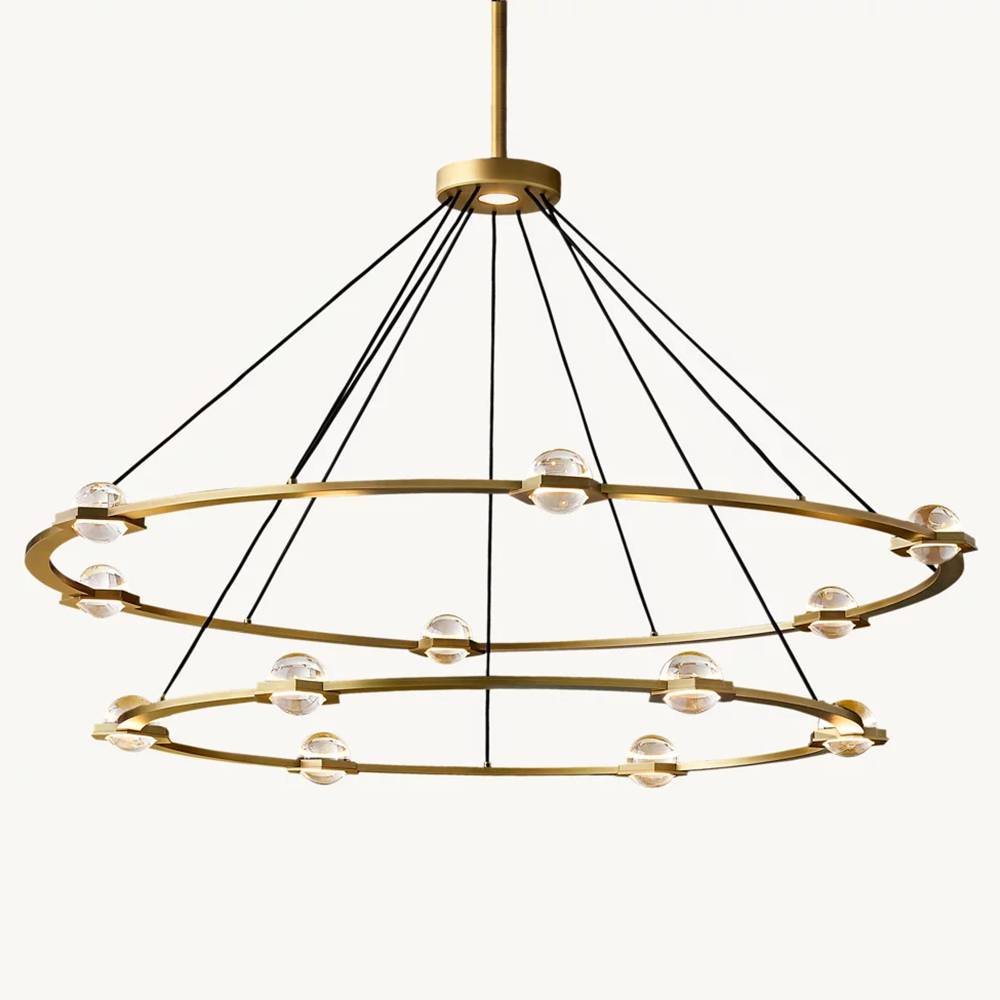 Eclatant Celestial Orbit Two-Tier Round Chandelier 60"
