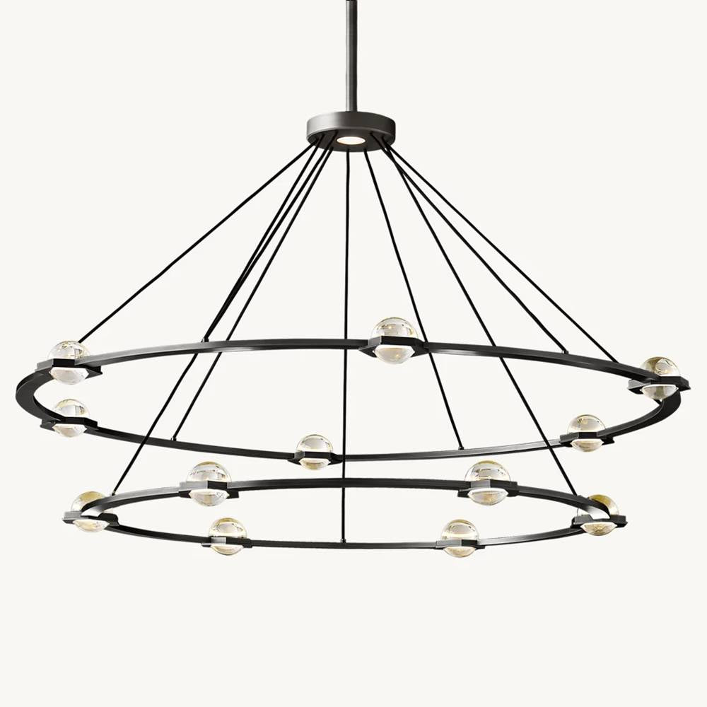 Eclatant Celestial Orbit Two-Tier Round Chandelier 60"