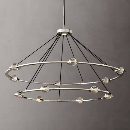 Eclatant Celestial Orbit Two-Tier Round Chandelier 60"
