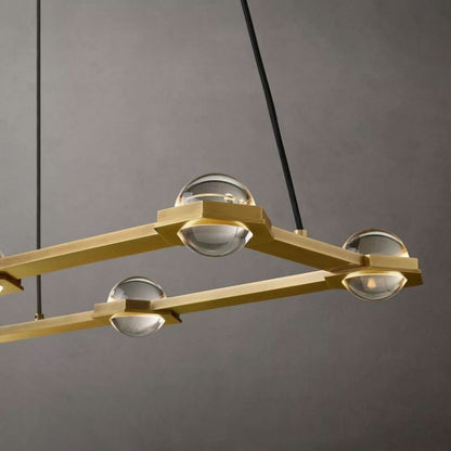 Eclatant Celestial Orbit Rectangular Chandelier 54"