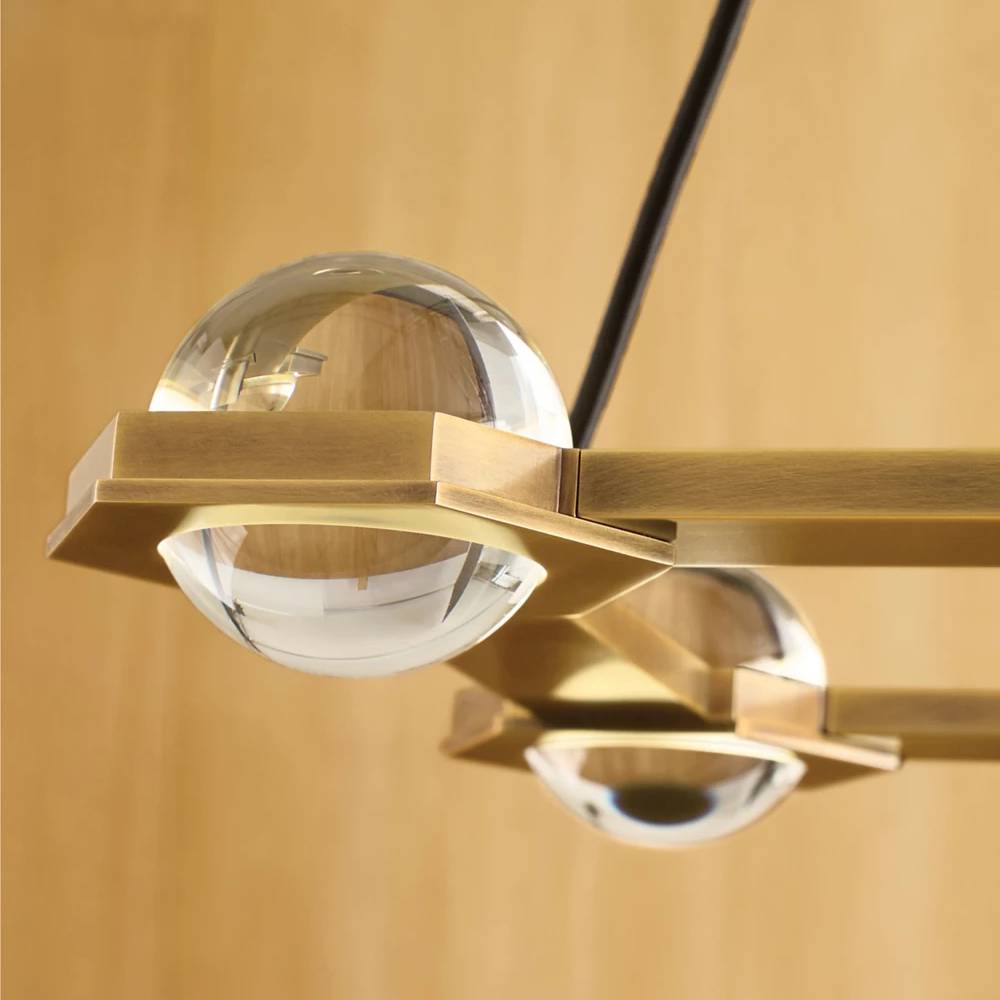 Eclatant Celestial Orbit Rectangular Chandelier 54"
