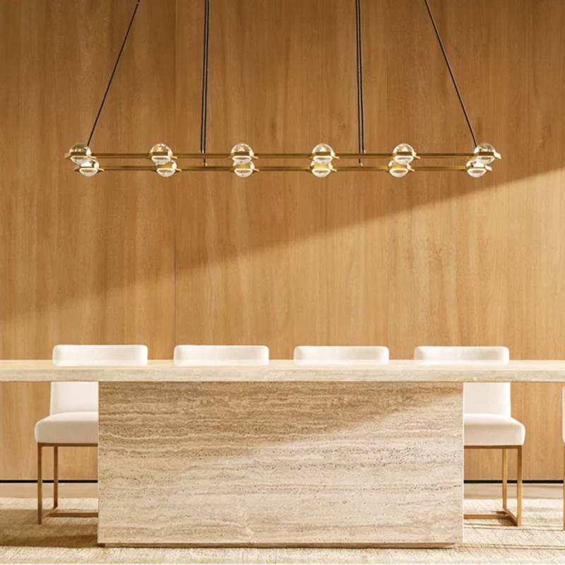 Eclatant Celestial Orbit Rectangular Chandelier 72"