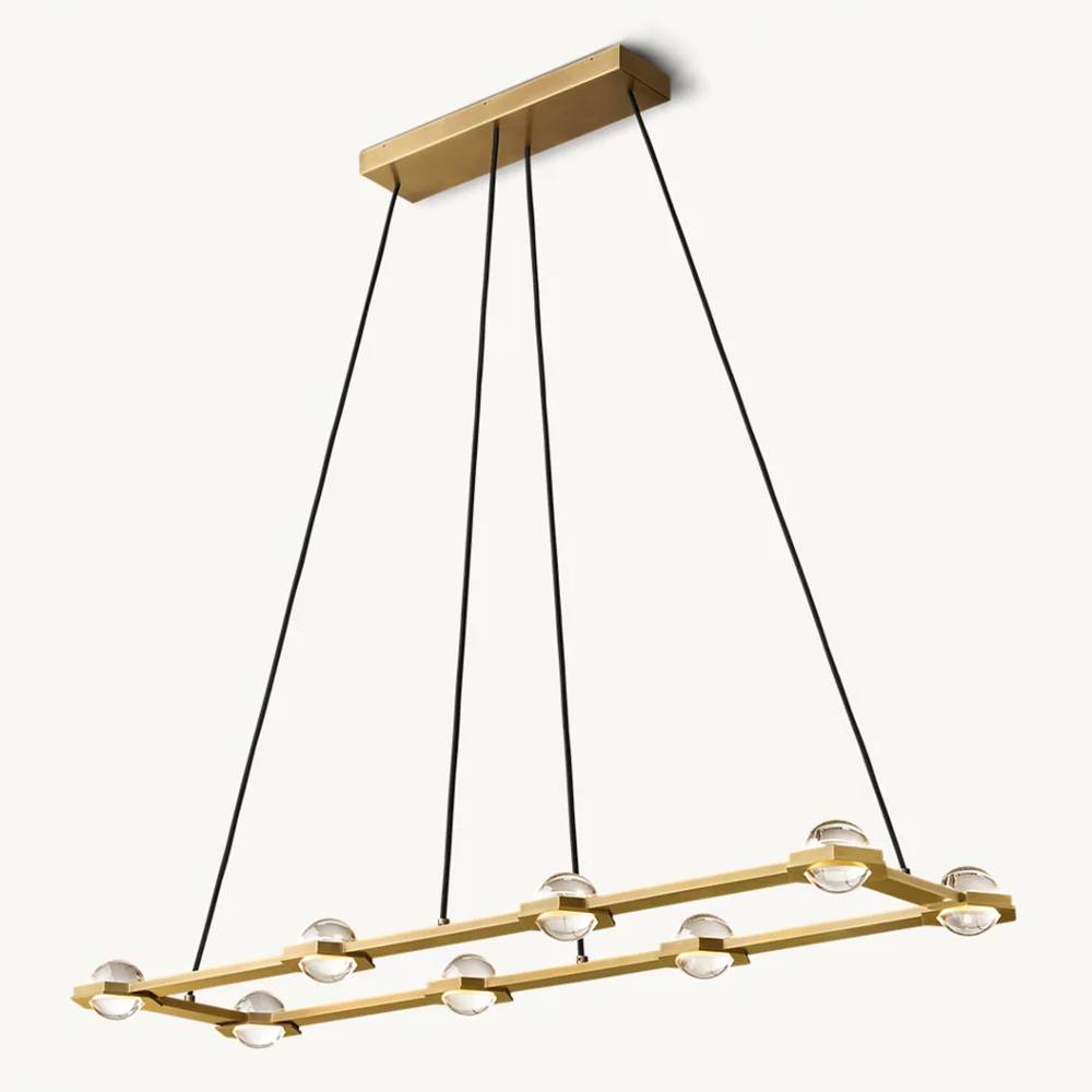 Eclatant Celestial Orbit Rectangular Chandelier 54"