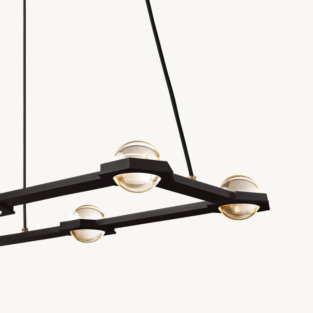 Eclatant Celestial Orbit Rectangular Chandelier 54"