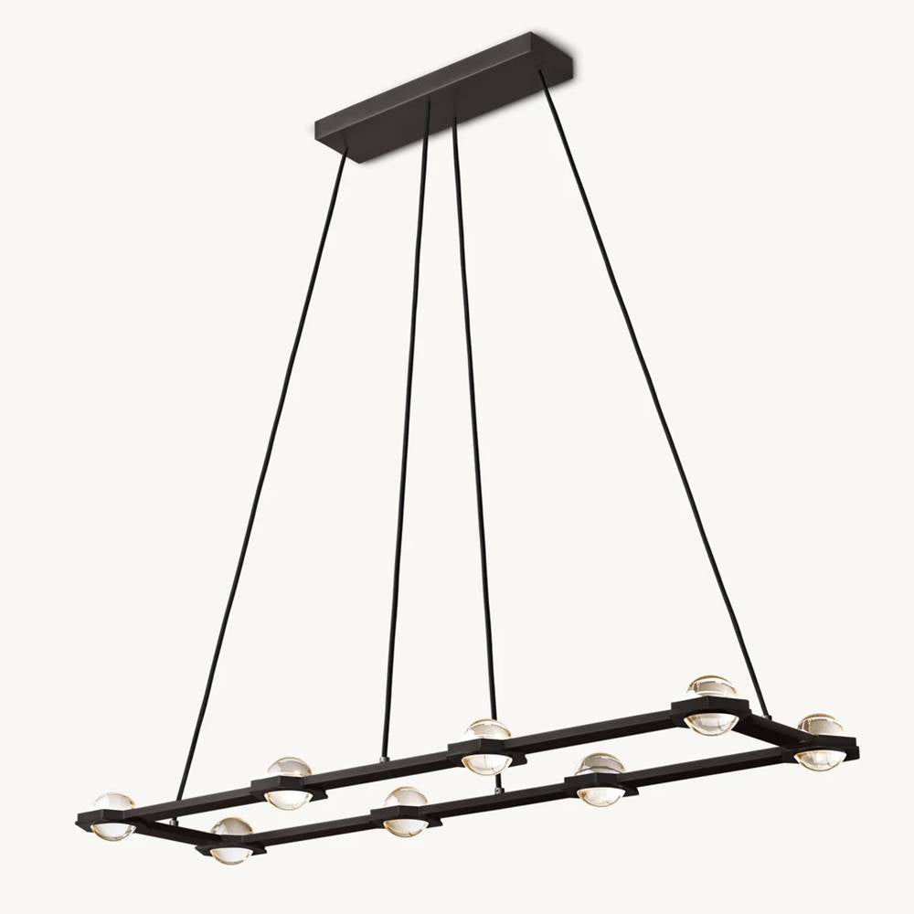 Eclatant Celestial Orbit Rectangular Chandelier 54"