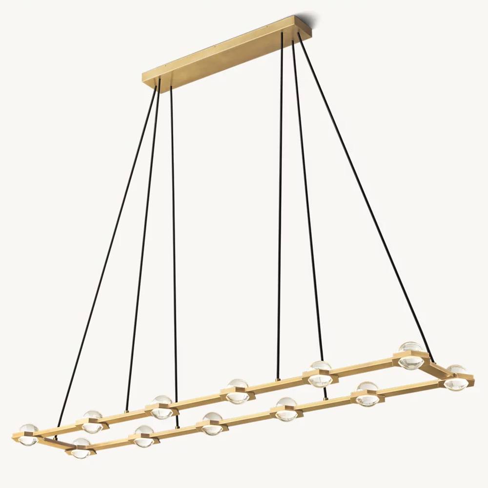 Eclatant Celestial Orbit Rectangular Chandelier 72"