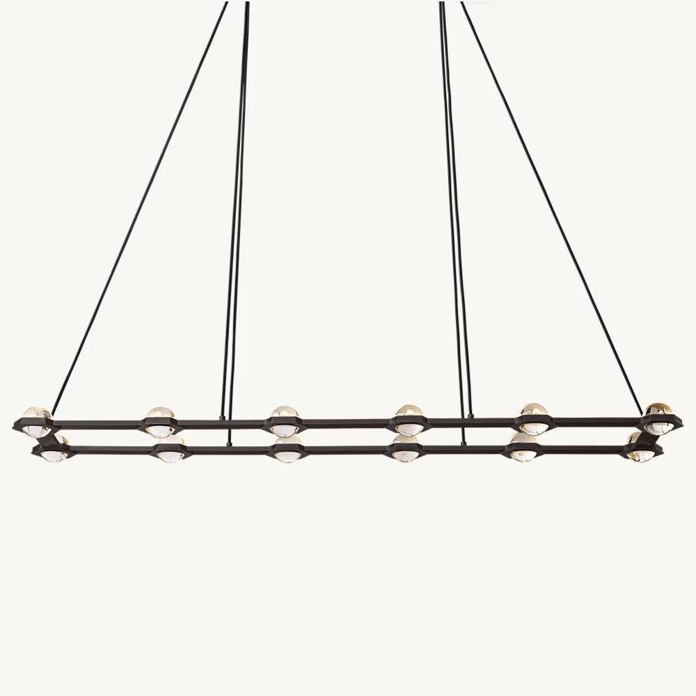 Eclatant Celestial Orbit Rectangular Chandelier 72"