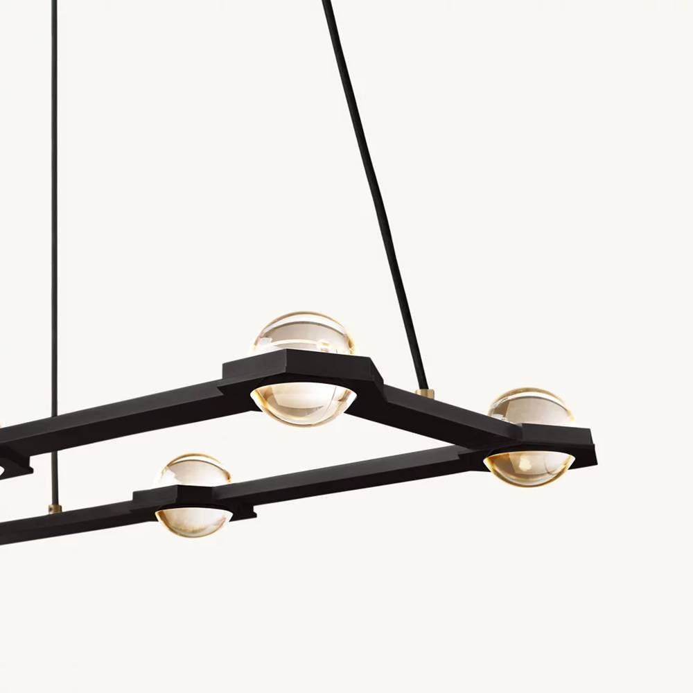 Eclatant Celestial Orbit Rectangular Chandelier 72"