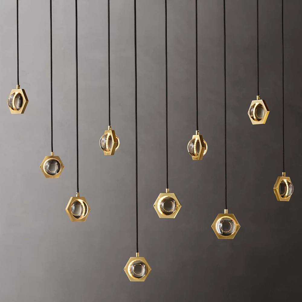 Eclatant Celestial Orbit Linear Chandelier 72"