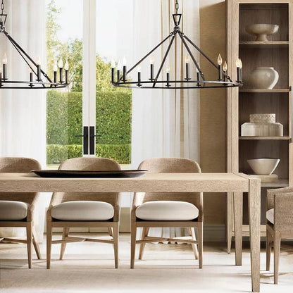 Carrick English Openwork Two-Tier Round Chandelier 50"