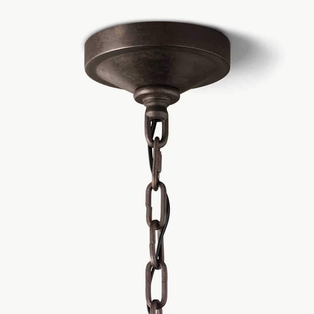 Carrick English Openwork Two-Tier Round Chandelier 62"