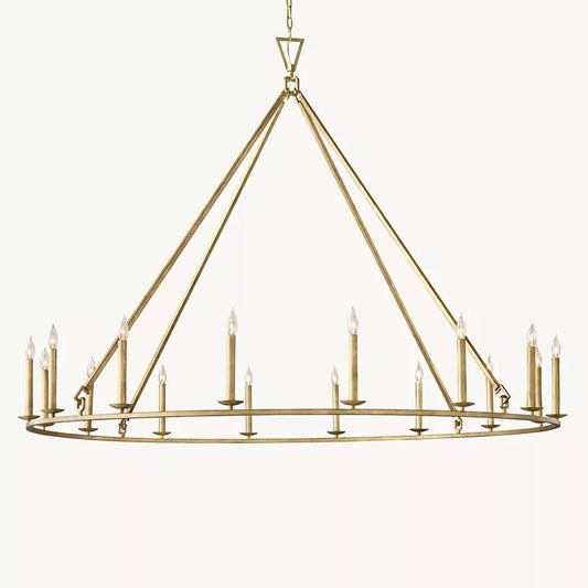 Carrick English Openwork Round Chandelier 72"