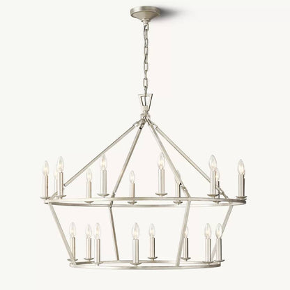 Carrick English Openwork Two-Tier Round Chandelier 40"