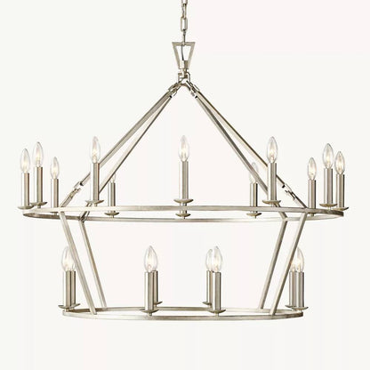 Carrick English Openwork Two-Tier Round Chandelier 40"