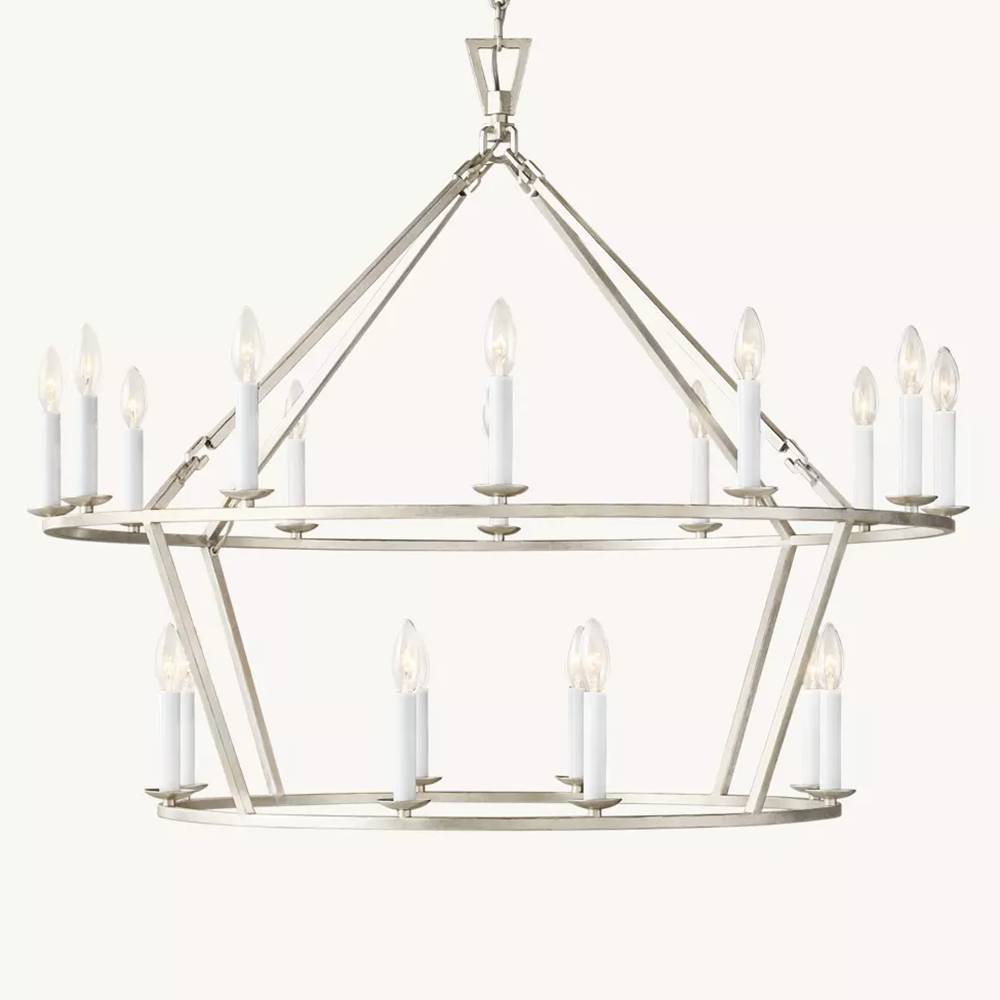 Carrick English Openwork Two-Tier Round Chandelier 40"