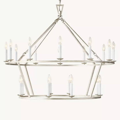 Carrick English Openwork Two-Tier Round Chandelier 40"