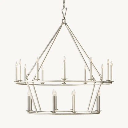 Carrick English Openwork Two-Tier Round Chandelier 50"